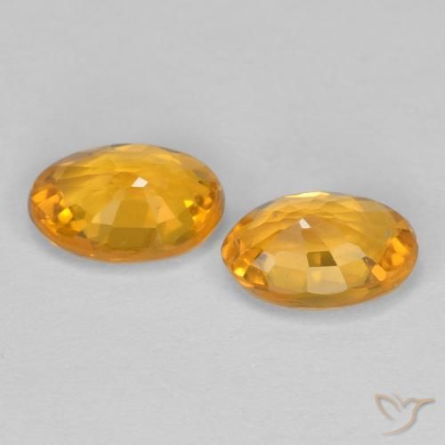 1.22 ct natürliche Dunkelorange-Gold Saphir-Edelsteine, Oval, VVS