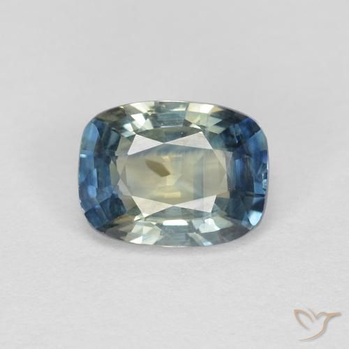 1.07ct Natürlicher Mehrfarbig Saphir, Kissen, VS-SI