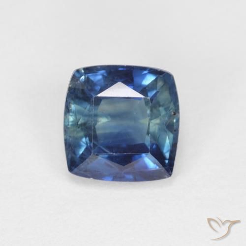 0.97ct Natürlicher Blaugrün Saphir, Kissen, VS-SI