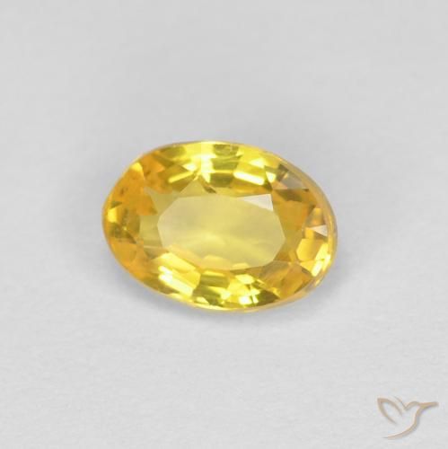 0.49ct Natürlicher Golden Saphir, Oval, VVS