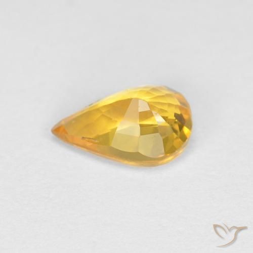 9,17 ctw natürlicher Helles Gold Saphir, Birnenform, VVS
