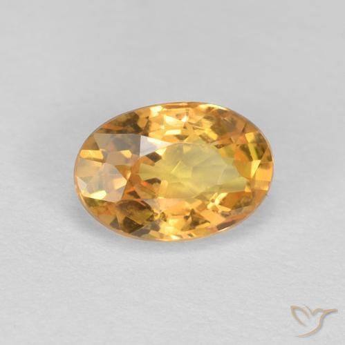 9,17 ctw natürlicher Orange-Gold Saphir, Oval, VVS