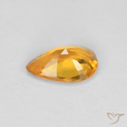 9,17 ctw natürlicher Orange-Gold Saphir, Birnenform, VVS