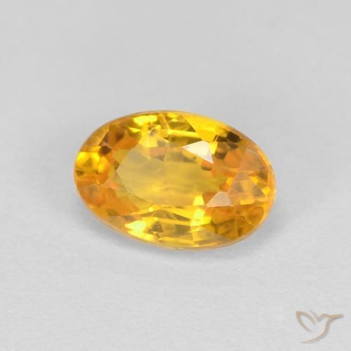 9,17 ctw natürlicher gold-orange Saphir, Oval, VVS