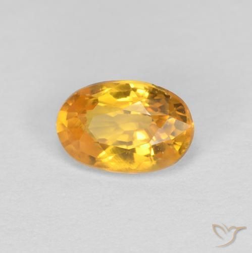 0.55ct Natürlicher Tiefes Goldorange Saphir, Oval, VVS