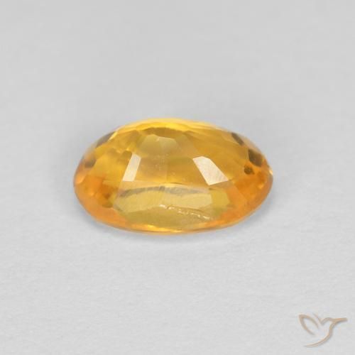9,17 ctw natürlicher Tiefes Goldorange Saphir, Oval, VVS
