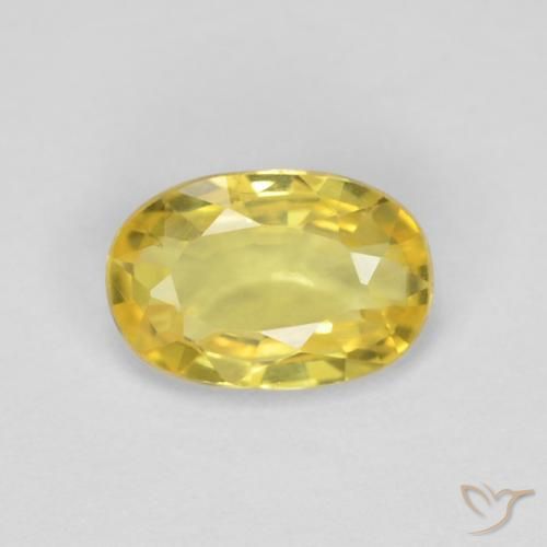 0.52ct Natürlicher Bräunliches Gelb Saphir, Oval, VVS