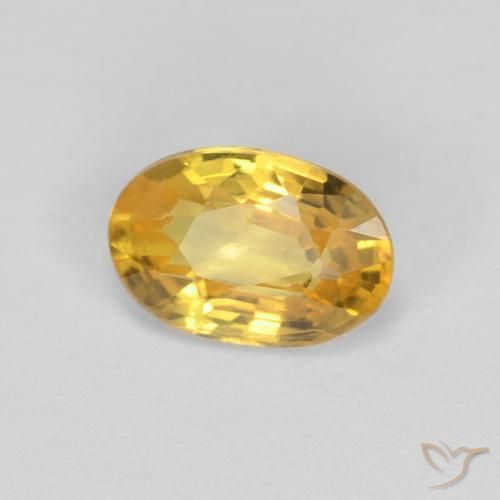 9,17 ctw natürlicher Golden Saphir, Oval, VVS