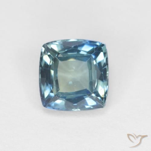 0.97ct Natürlicher Blaugrün Saphir, Kissen, VS