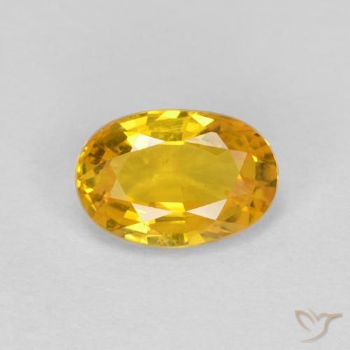 0.60ct Natürlicher Golden Saphir, Oval, VS