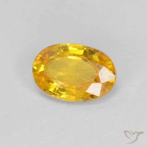 9,17 ctw natürlicher Golden Saphir, Oval, VS