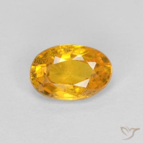 0.56ct Natürlicher Dunkelgolden Saphir, Oval, VS-SI