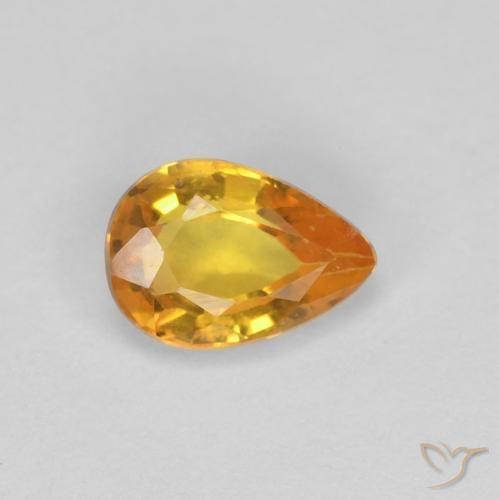9,17 ctw natürlicher Tiefes Orange-Gold Saphir, Birnenform, VS-SI