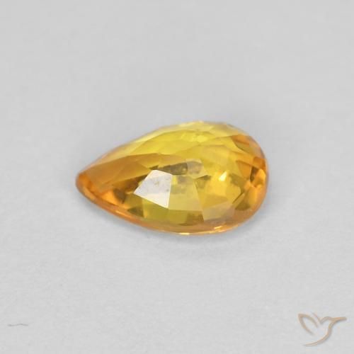 9,17 ctw natürlicher Tiefes Orange-Gold Saphir, Birnenform, VS-SI