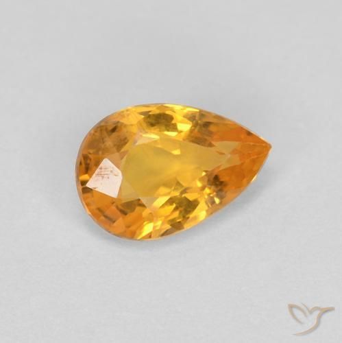 9,17 ctw natürlicher Mittelorange Saphir, Birnenform, VS-SI
