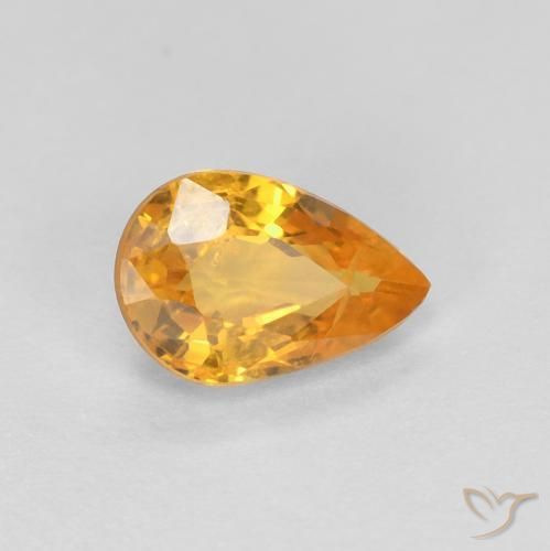 9,17 ctw natürlicher Tiefes Orange-Gold Saphir, Birnenform, VS-SI