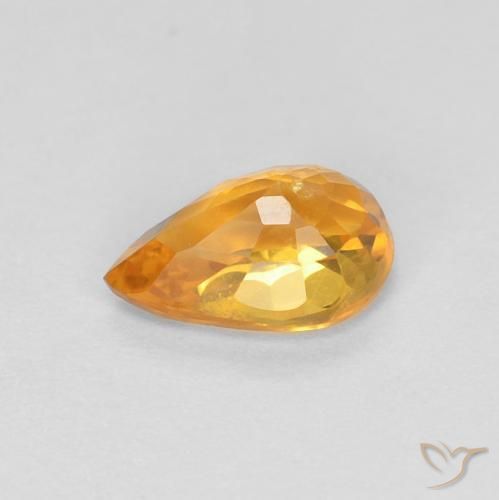 9,17 ctw natürlicher Tiefes Orange-Gold Saphir, Birnenform, VS-SI