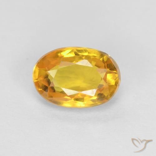 0.60ct Natürlicher Golden Saphir, Oval, VVS