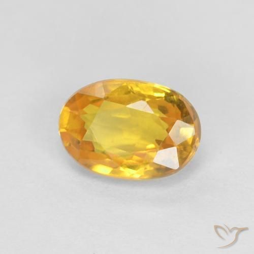 9,17 ctw natürlicher Golden Saphir, Oval, VVS