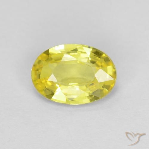 0.49ct Natürlicher Mittelgelb Saphir, Oval, VVS