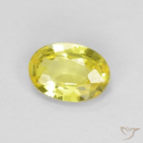 9,17 ctw natürlicher Mittelgelb Saphir, Oval, VVS