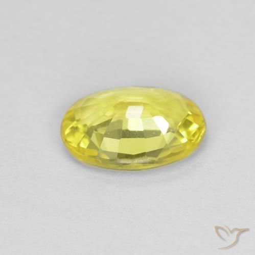 9,17 ctw natürlicher Mittelgelb Saphir, Oval, VVS