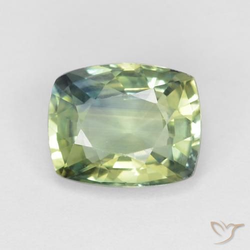 1.29ct Natürlicher Mehrfarbig Saphir, Kissen, VVS