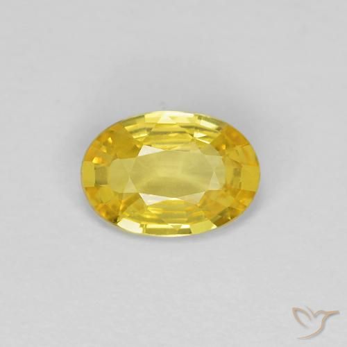 0.43ct Natürlicher Toskana Gelb Saphir, Oval, VVS