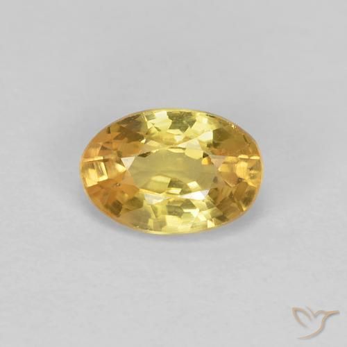 0.65ct Natürlicher Toskana Gelb Saphir, Oval, VVS-VS