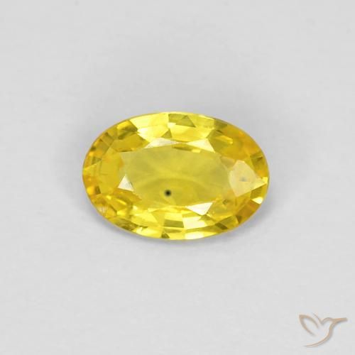 0.43ct Natürlicher Gelblich Gold Saphir, Oval, VVS-VS