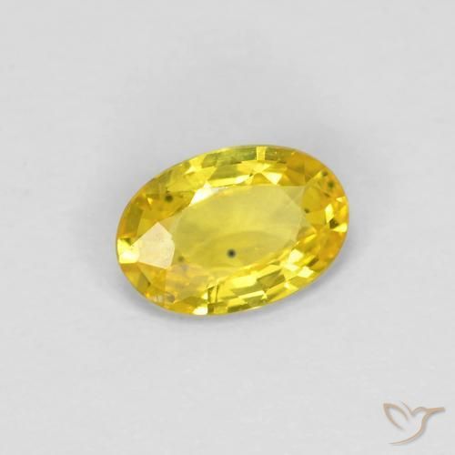 9,17 ctw natürlicher Gelblich Gold Saphir, Oval, VVS-VS