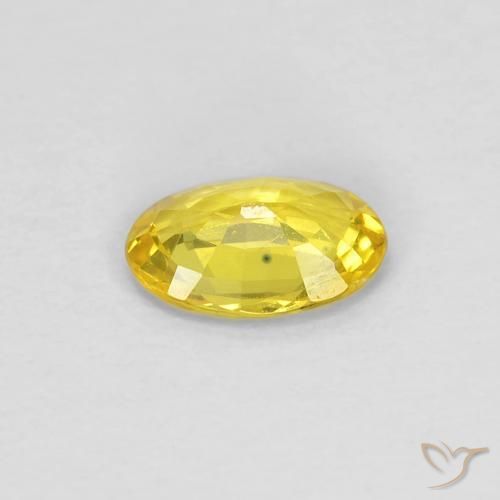 9,17 ctw natürlicher Gelblich Gold Saphir, Oval, VVS-VS