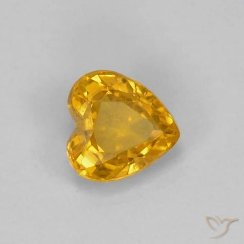 9,17 ctw natürlicher Tiefes Orange-Gold Saphir, Herz, VS