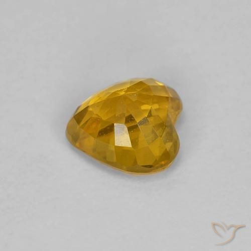 9,17 ctw natürlicher Tiefes Orange-Gold Saphir, Herz, VS