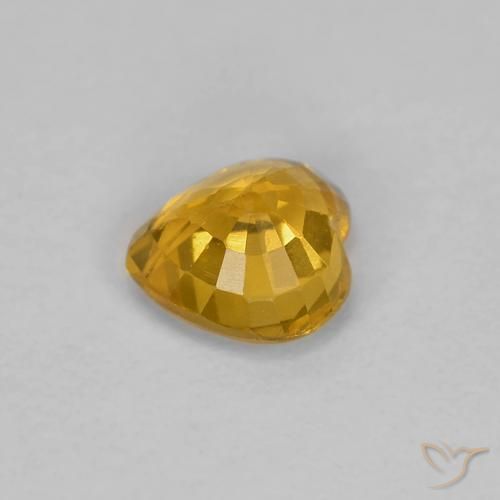 9,17 ctw natürlicher Tiefes Orange-Gold Saphir, Herz, VS