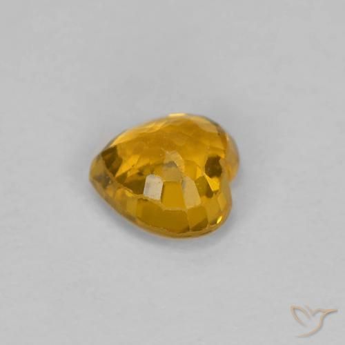 9,17 ctw natürlicher Dunkelorange-Gold Saphir, Herz, VS