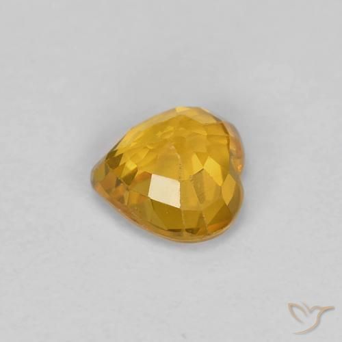 9,17 ctw natürlicher Tiefes Orange-Gold Saphir, Herz, VS