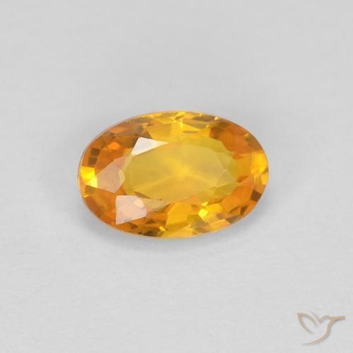 9,17 ctw natürlicher Dunkelorange-Gold Saphir, Oval, VVS