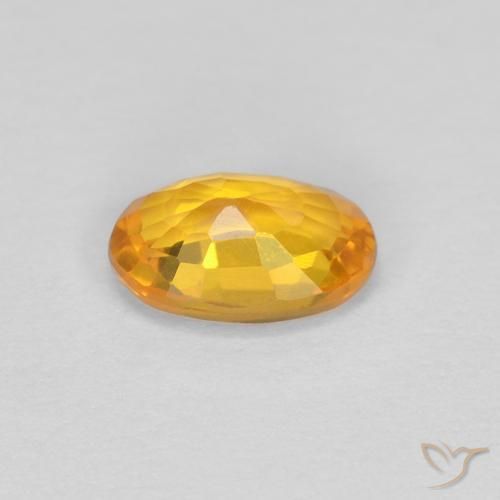 9,17 ctw natürlicher Dunkelorange-Gold Saphir, Oval, VVS