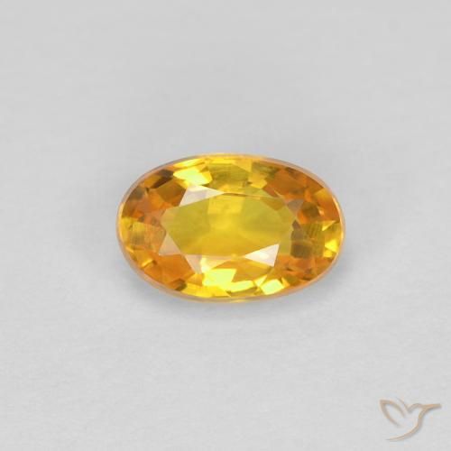 0.57ct Natürlicher Golden Saphir, Oval, VVS