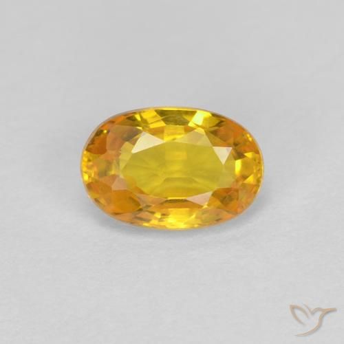 0.68ct Natürlicher Golden Saphir, Oval, VVS