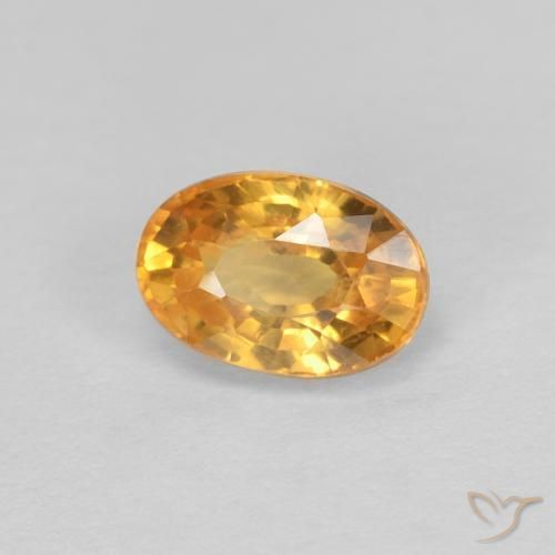 9,17 ctw natürlicher Tiefes Orange-Gold Saphir, Oval, VVS