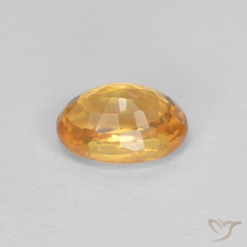 9,17 ctw natürlicher Tiefes Orange-Gold Saphir, Oval, VVS