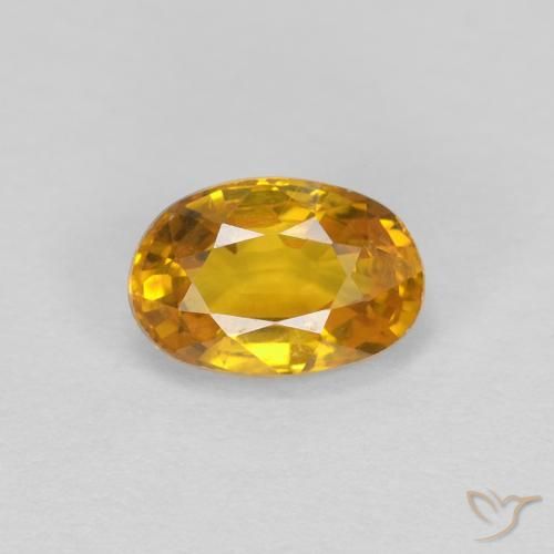 0.71ct Natürlicher Dunkelgolden Saphir, Oval, VVS