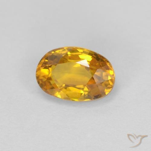 9,17 ctw natürlicher Dunkelgolden Saphir, Oval, VVS