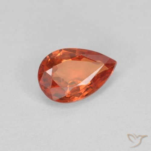 9,17 ctw natürlicher rötlich-orange Saphir, Birnenform, VVS