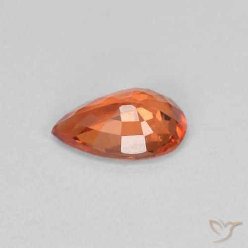 9,17 ctw natürlicher rötlich-orange Saphir, Birnenform, VVS