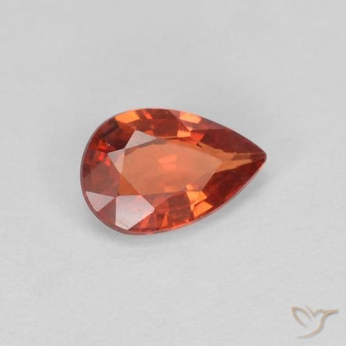 9,17 ctw natürlicher rötlich-orange Saphir, Birnenform, VVS