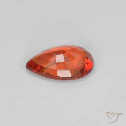 9,17 ctw natürlicher rötlich-orange Saphir, Birnenform, VVS