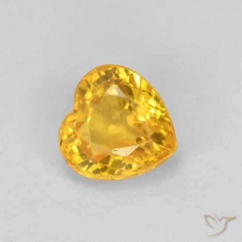0.52ct Natürlicher Golden Saphir, Herz, VS